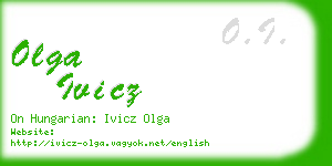 olga ivicz business card